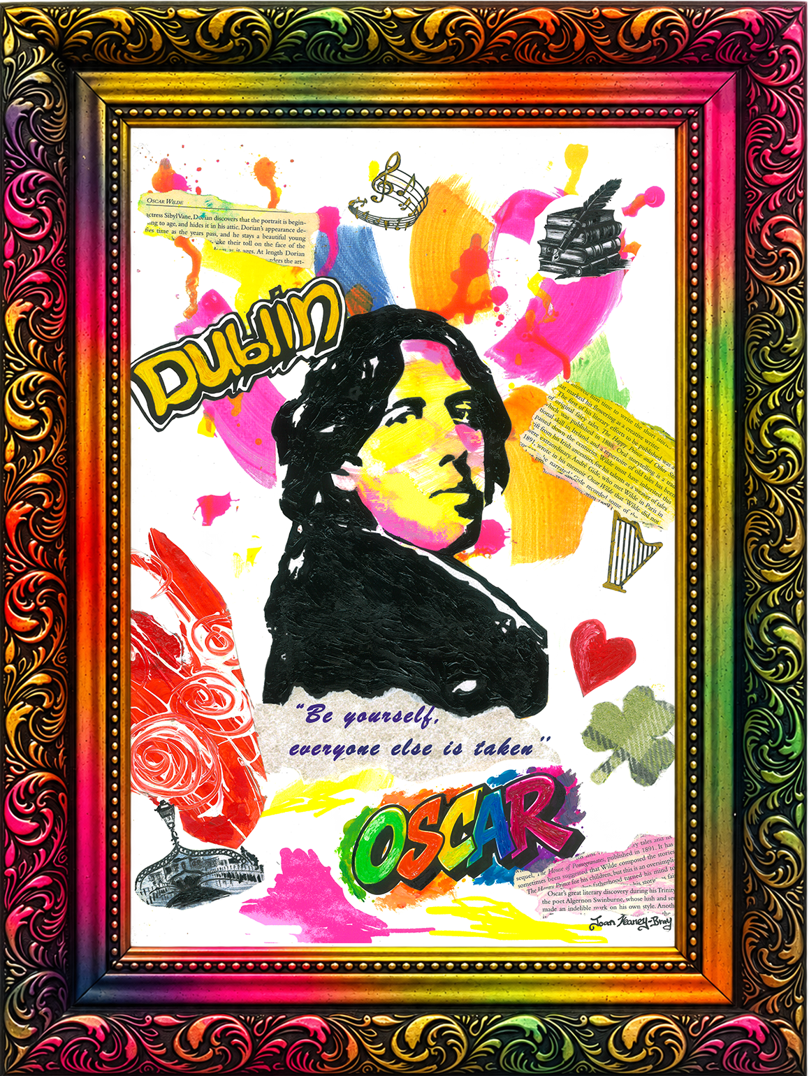 Oscar Wilde Limited Edition Mixed Media Collage Painting