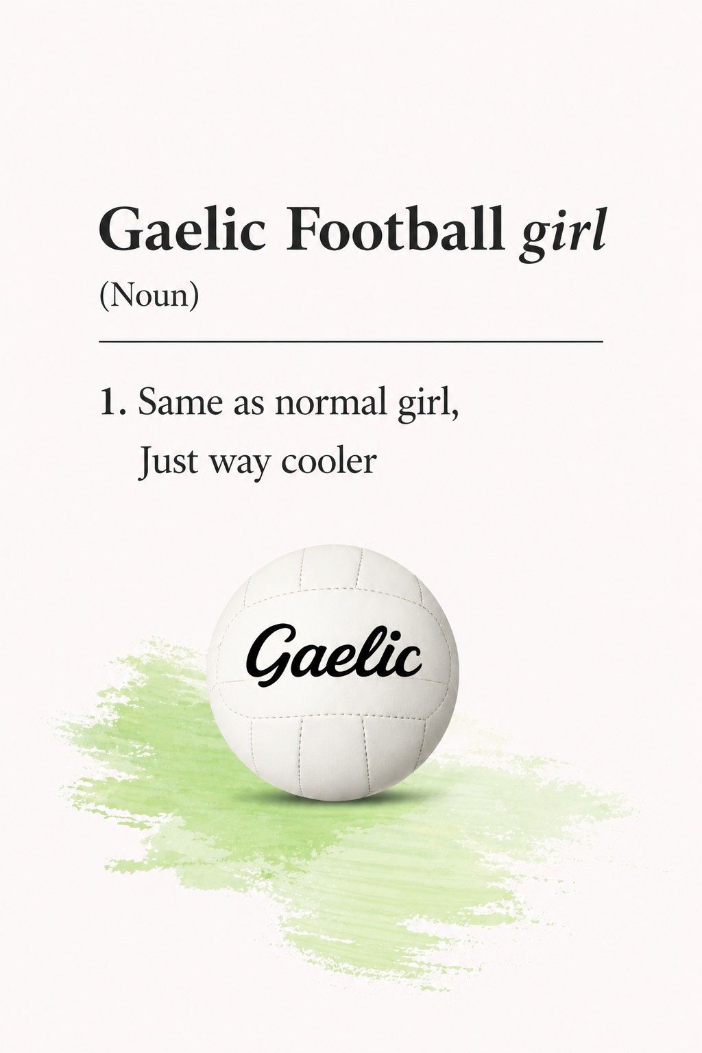 Gaelic Football Girl Print
