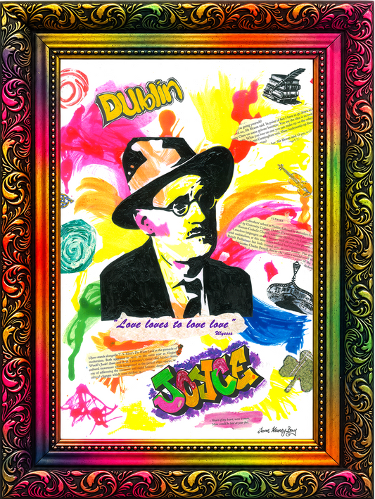 James Joyce Limited Edition Mixed Media Collage Painting