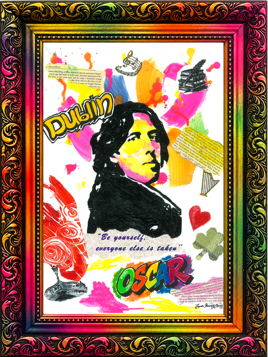 Oscar Wilde Limited Edition Mixed Media Collage Painting